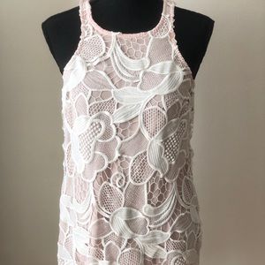 Lace cocktail dress .